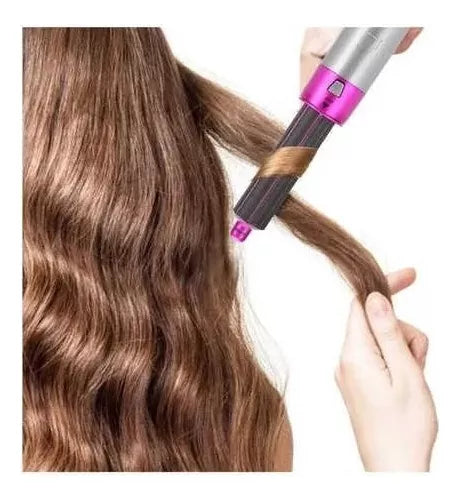 Kit 5 em 1 Secador Modelador Escova de Cabelo Alisadora Elétrica Pente Removível. Tensão : 110v
