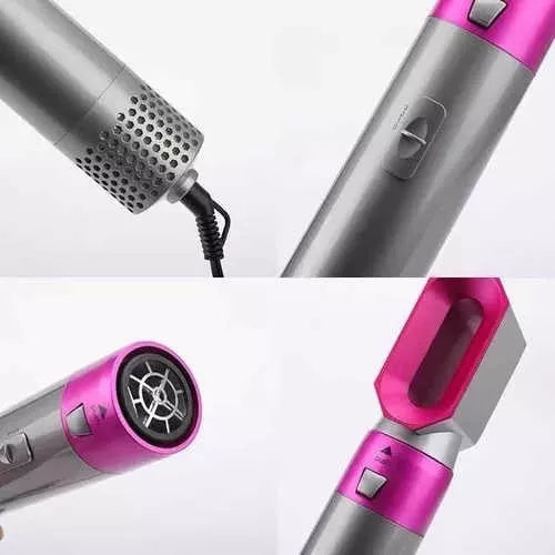 Kit 5 em 1 Secador Modelador Escova de Cabelo Alisadora Elétrica Pente Removível. Tensão : 110v